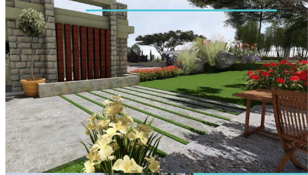 Stone accent wall and lawn entrance, Thika Greens Estate